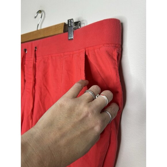 Torrid Womens Coral Orange Capri Pants Pockets Plus Size 20 - Picture 3 of 8